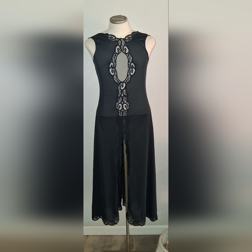 Blanche Union Made Vintage Chic Black Lace Detail Slip